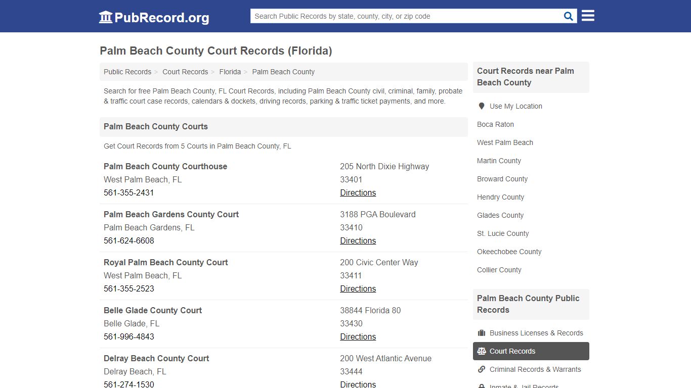 Free Palm Beach County Court Records (Florida Court Records)